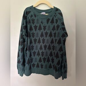 Christmas and winter green cotton sweatshirt for boys by Hanna Andersson.